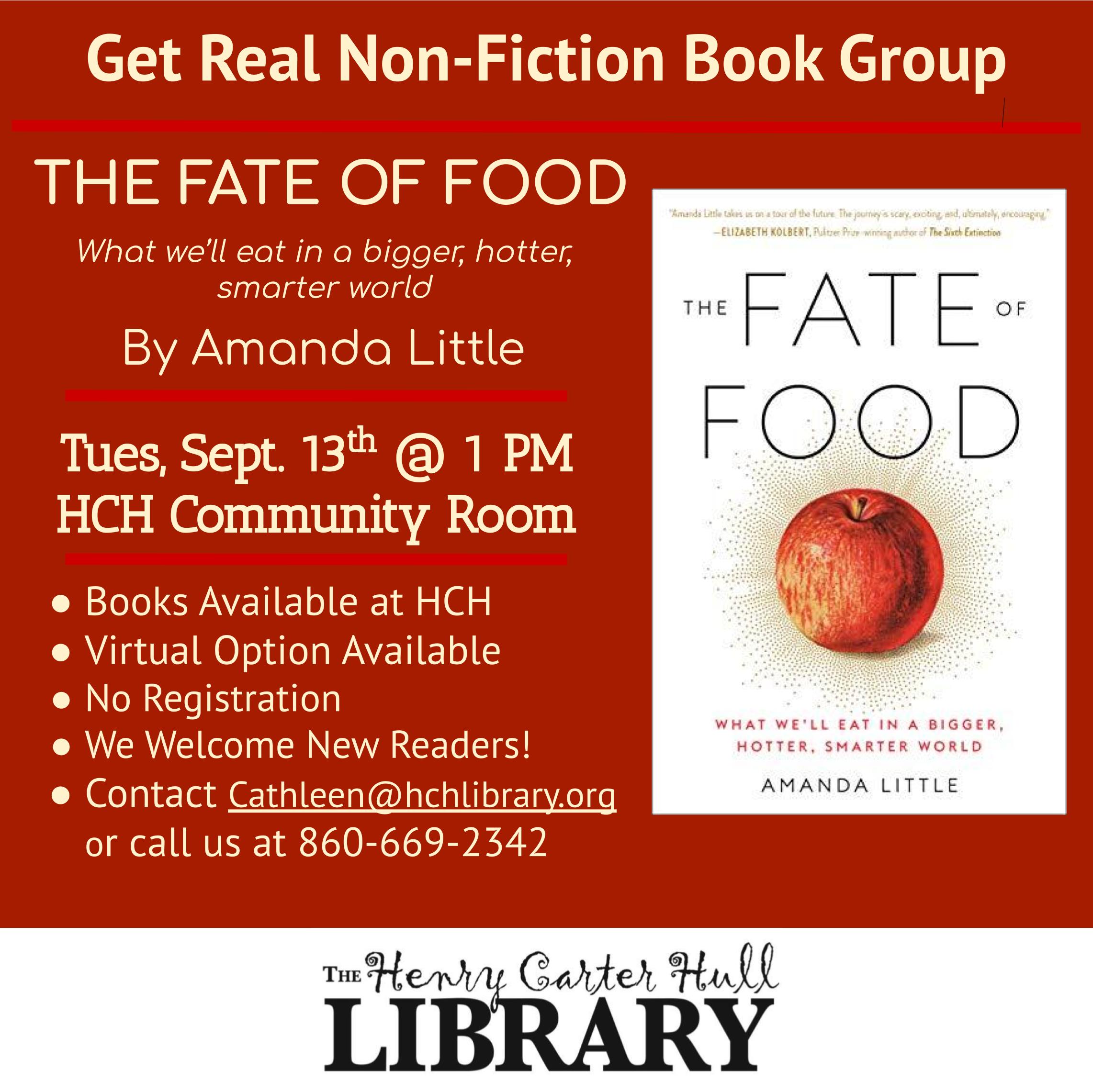 The Fate of Food Book Discussion