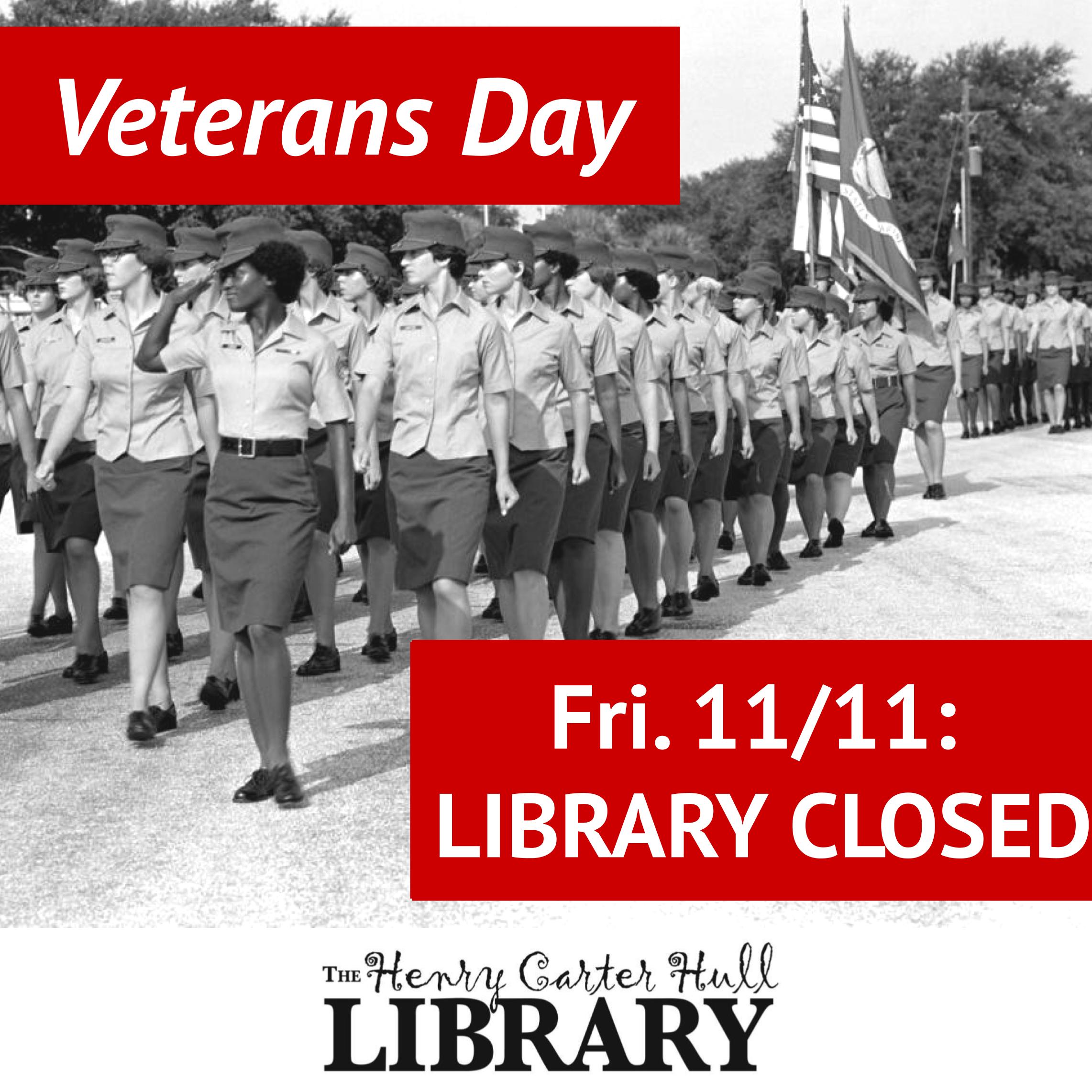 Library Closed for Veterans Day