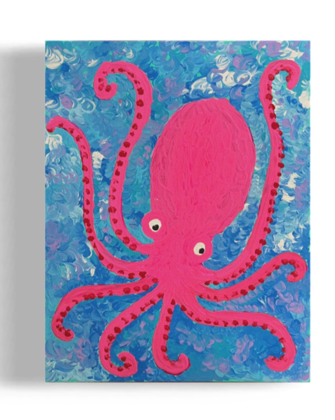 pink octopus drawing 