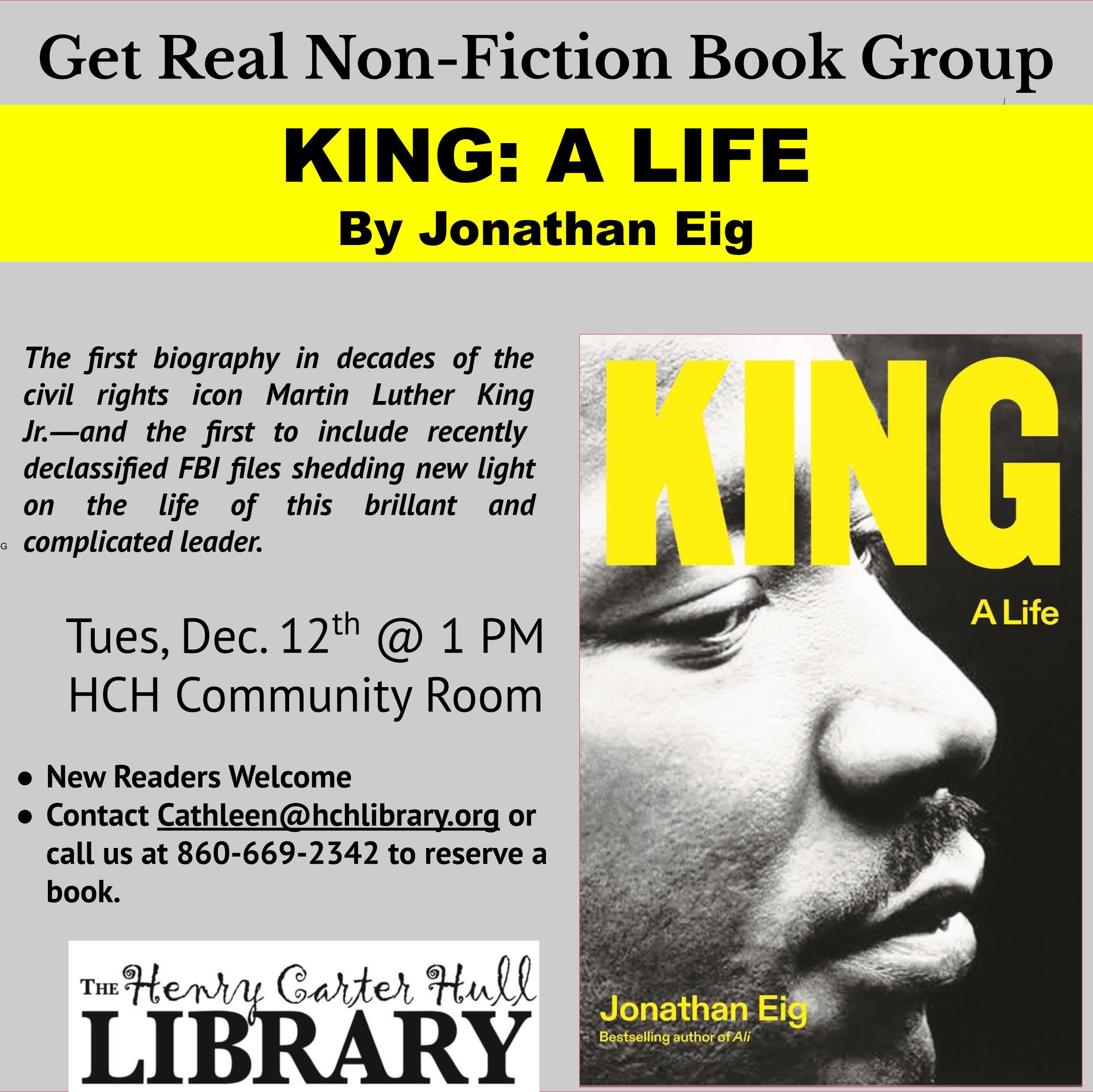 Non-Fiction Reading Group: King A LIfe