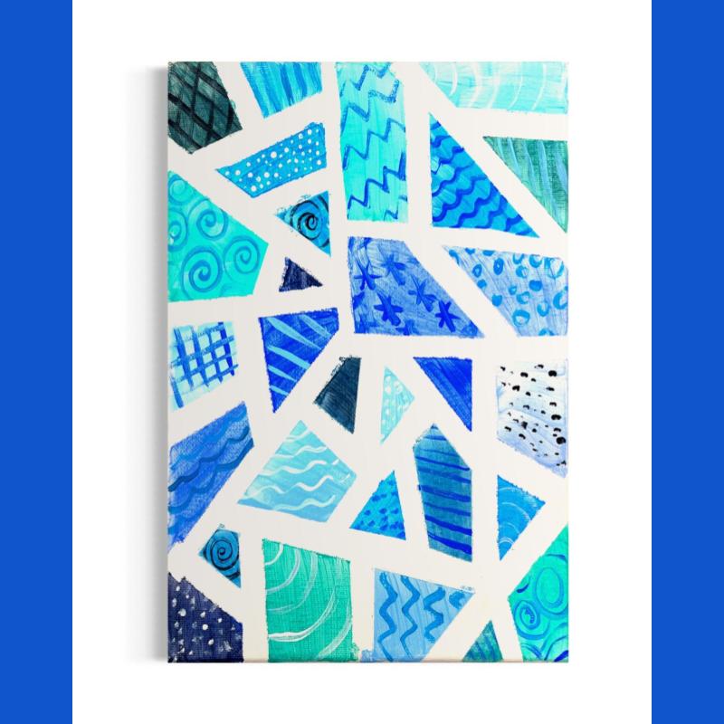 Blue Design Value Art on canvas 
