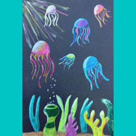 Splash Into Art: Colorful Underwater World