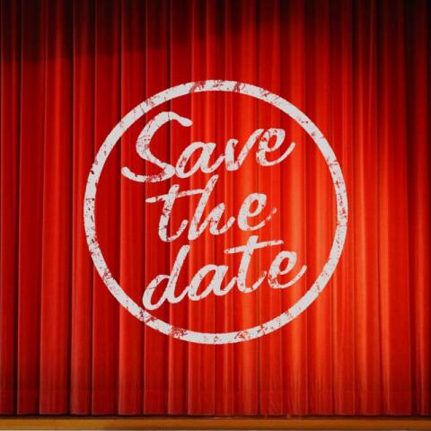 Red Curtain Save The Date