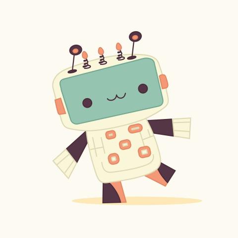 Friendly cartoon robot