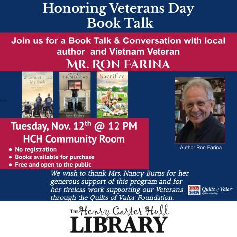 Veterans Day Book Talk with Ron Farina