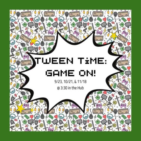 The words ween Time-Game On! surrounded by video game parts. 