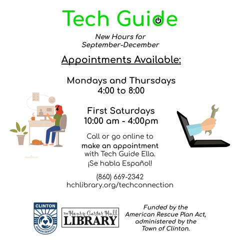 Tech Guide New Hours September - December