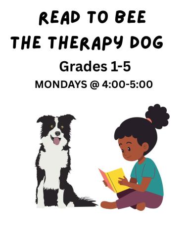 girl reading to a dog