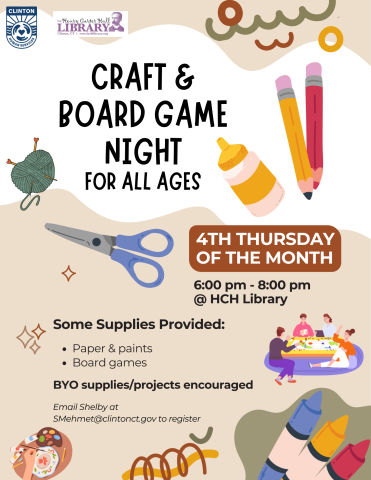 craft and board game night
