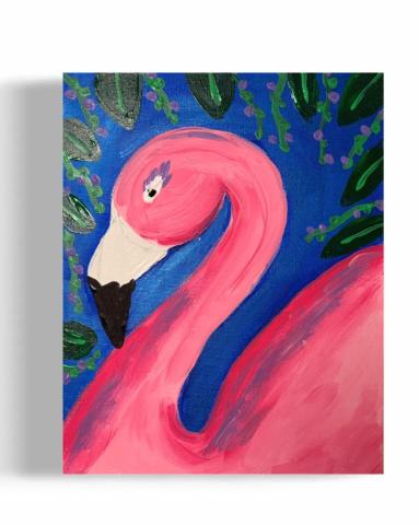 Flamingo painting 