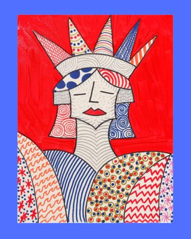 statue of liberty drawing 