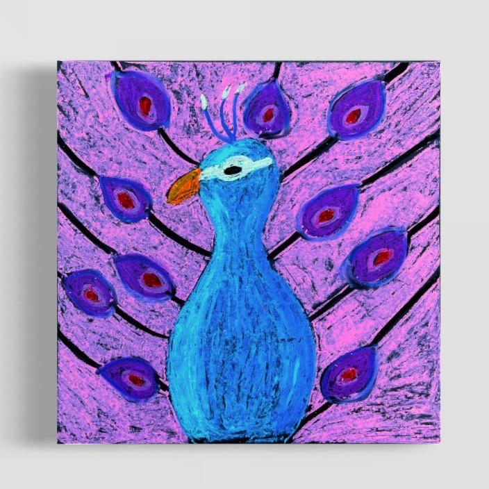 Peacock painting 