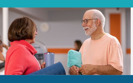 two seniors chatting