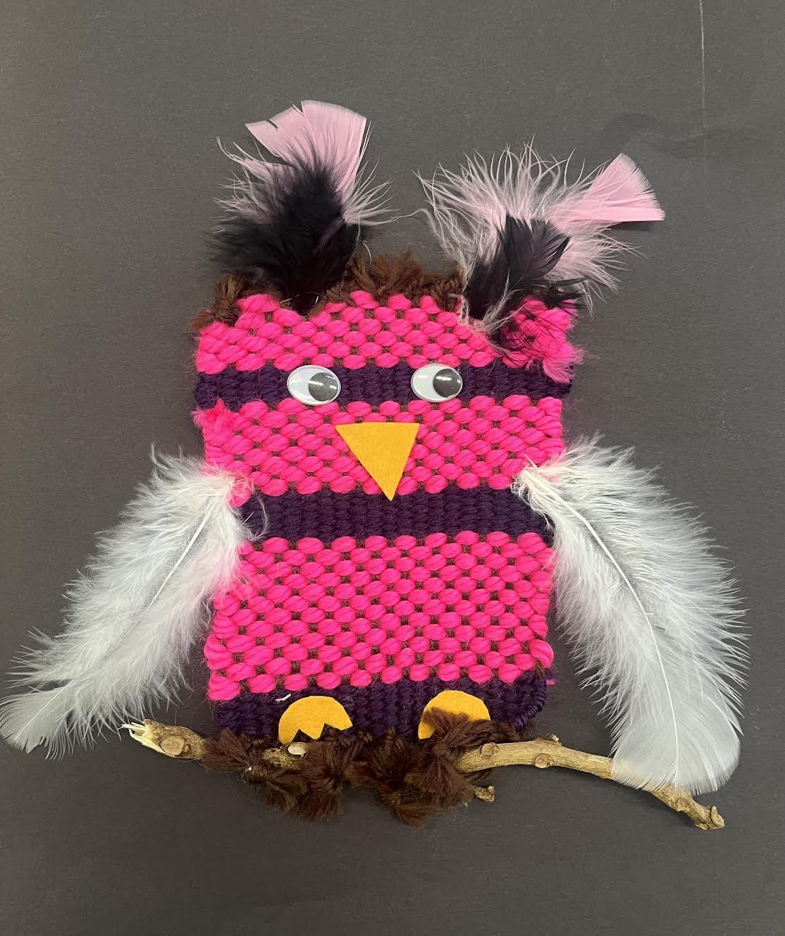 Pink owl weaving 