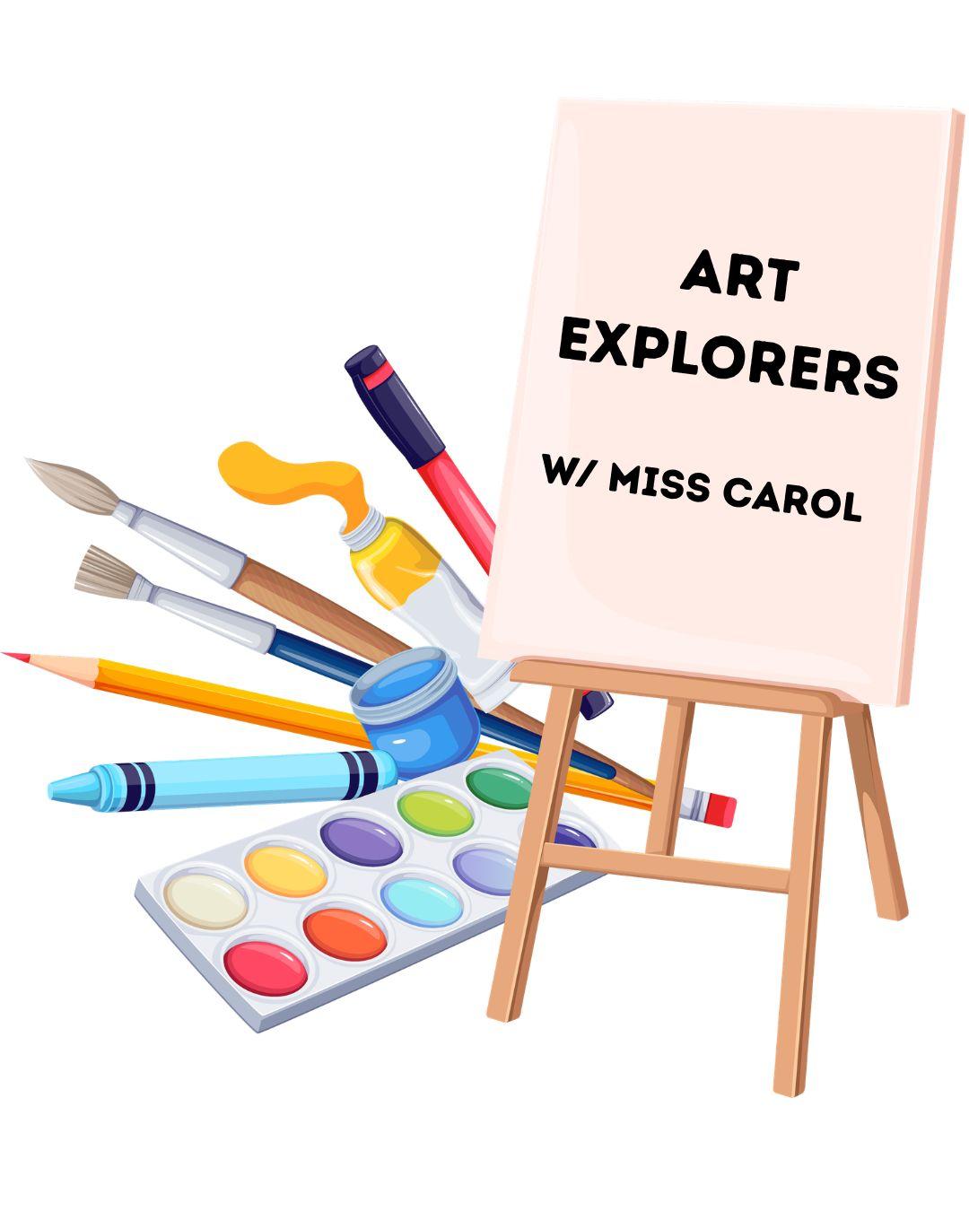 Art easel and supplies 